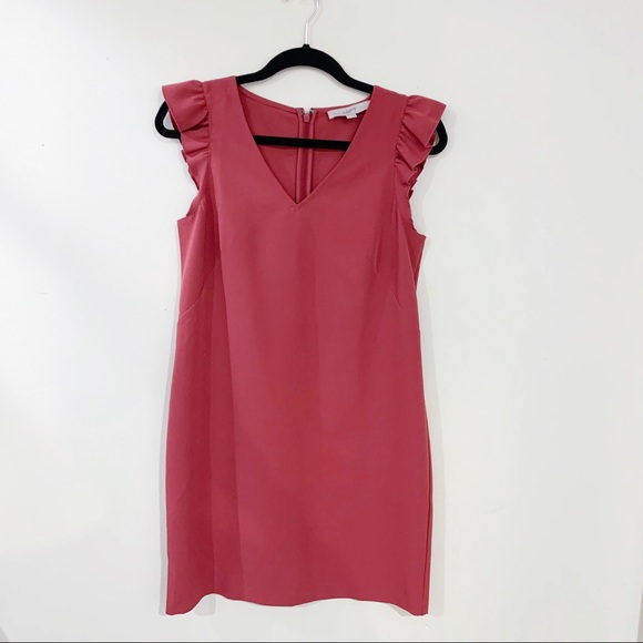 LOFT Dresses & Skirts - Loft - Pink Ruffle Sleeve Dress - Size 2